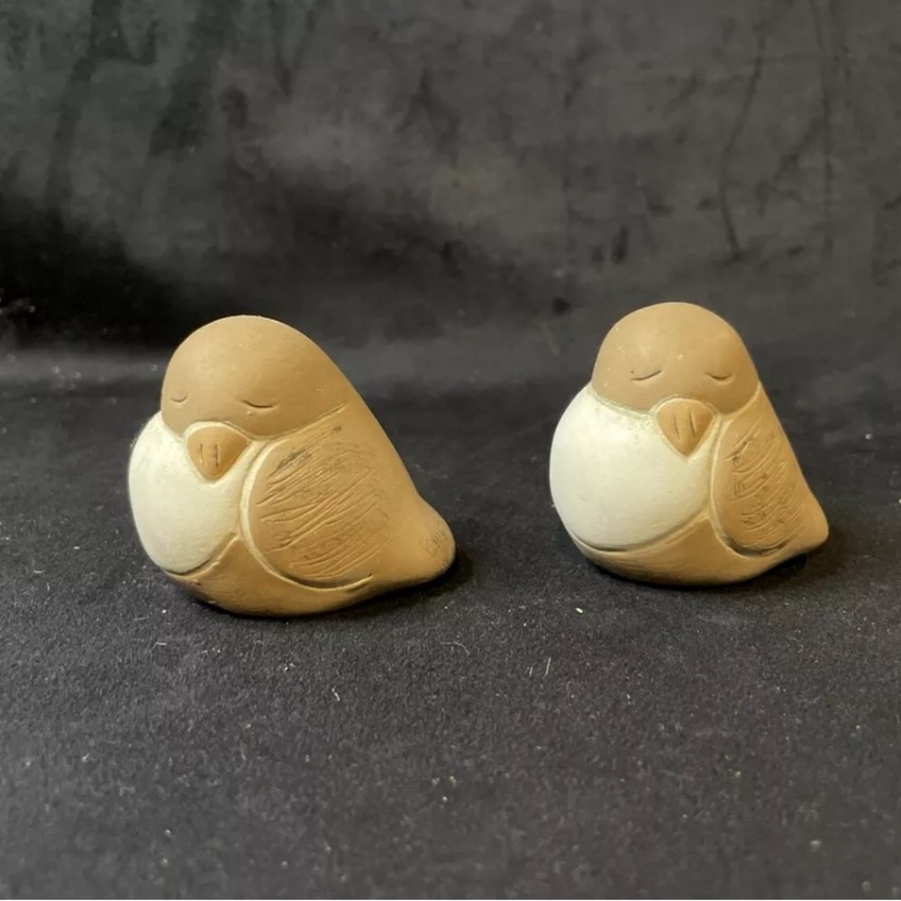 Lot Of 2 Vintage Ceramic Birds Statues